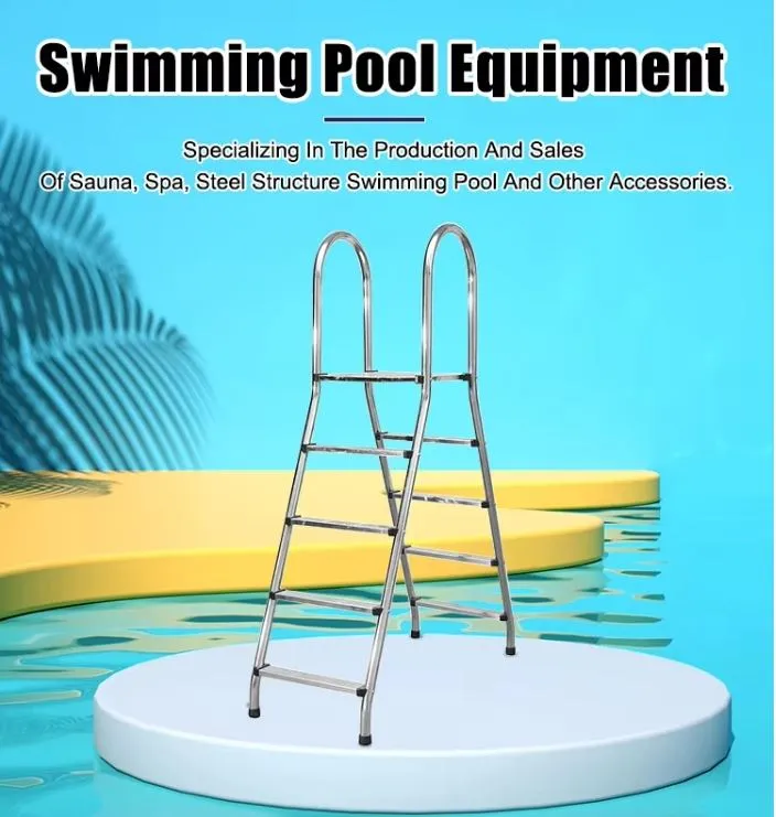 ग्राउंड पूल सीढ़ी के ऊपर